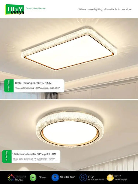 GVG Crystal Bedroom Ceiling Lamp from GVG