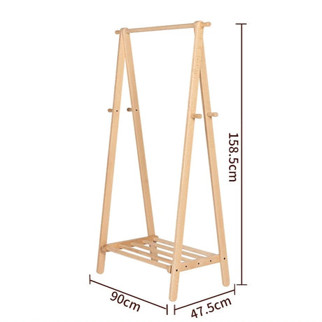 Jessie Solid Wood Clothing Rack from maija