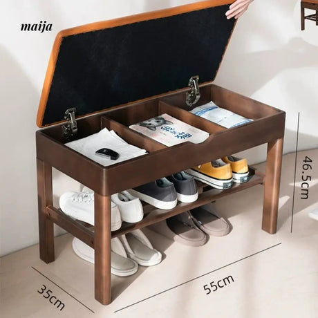 Eliot Solid Wood Shoe Changing Bench from maija