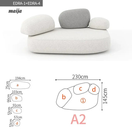 NAVI Pebbles Fabric Sofa from NAVI