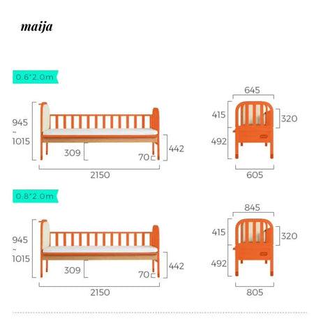 LINSYKIDS Celia Soft Headboard Children's Bed from LINSY KIDS