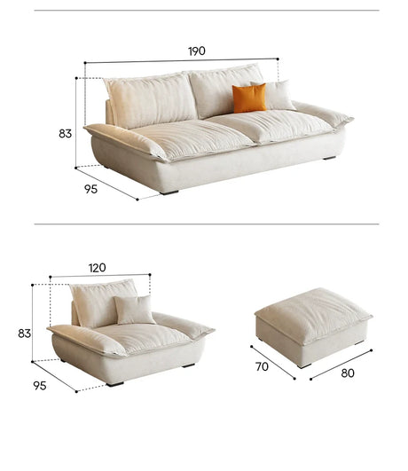 DIPU Milan Modern Breathable Cotton-Linen Sofa from DIPU