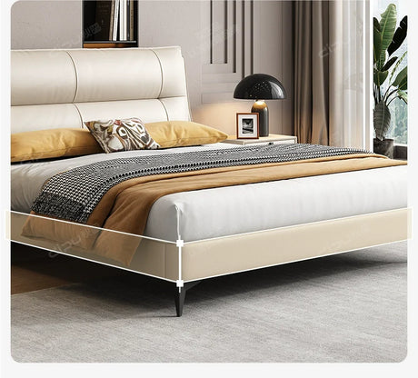 DIPU Cecilia Yellow Cowhide Bed from DIPU