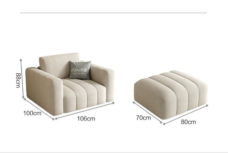 DIPU Landry Scandinavian Cream Modern Sofa from DIPU