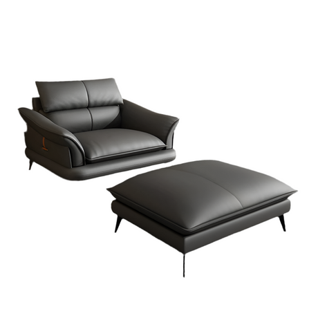 DIPU Ember Italian Lazy Leather Sofa Chair from DIPU