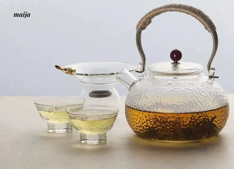 JOTO Hammered Glass Teapot Filtering Home Kung Fu Tea Kettle from MOSE