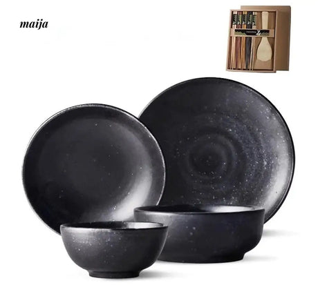 JOTO Japanese Style Seventeen Color Rough Pottery Dinner Set from MOSE