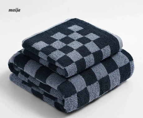 NUANYOU Chessboard Grid Cotton Bath Towel from Nuanyou