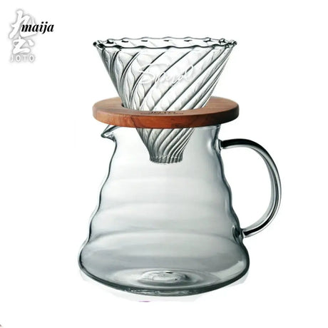 JOTO Handcrafted Coffee Filter Cup Solid Wood V60 Pink from MOSE