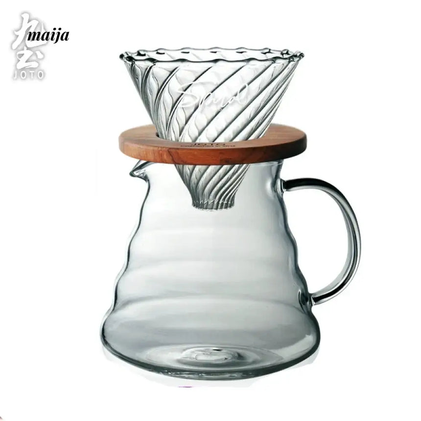 JOTO Handcrafted Coffee Filter Cup Solid Wood V60 Pink from MOSE