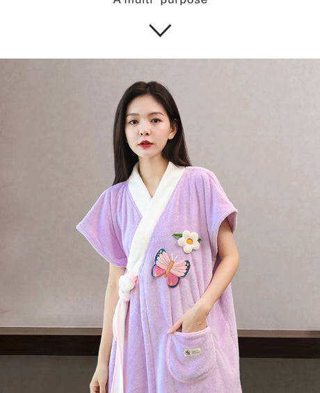 NUANYOU Wearable Bath Towel with Bathrobe from Nuanyou