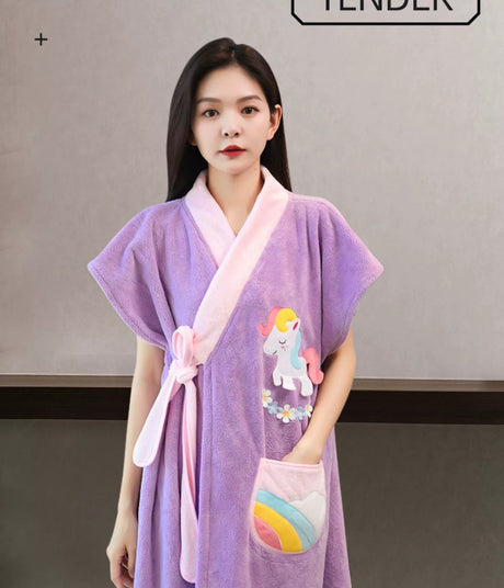 NUANYOU Wearable Bath Towel with Bathrobe from Nuanyou