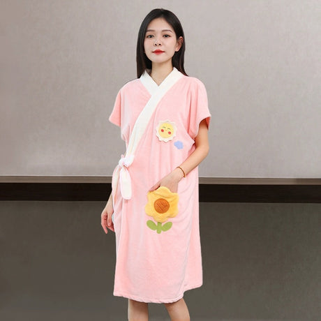 NUANYOU Wearable Bath Towel with Bathrobe from Nuanyou