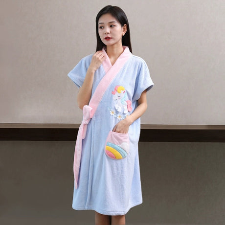 NUANYOU Wearable Bath Towel with Bathrobe from Nuanyou