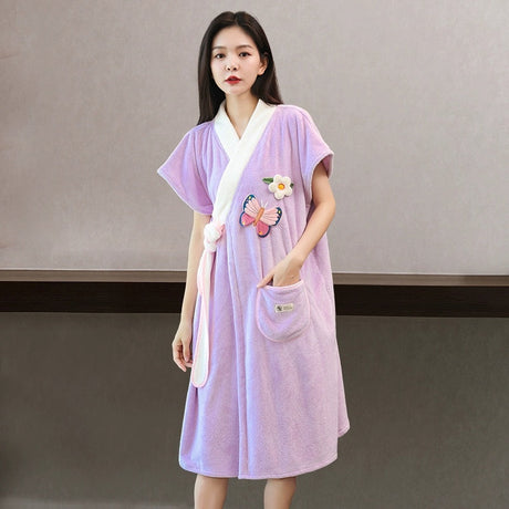 NUANYOU Wearable Bath Towel with Bathrobe from Nuanyou