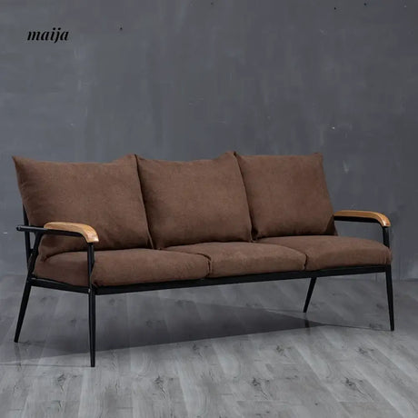 ANJI CHENJI Scandinavian Natural Wood Double Sofa from ANJI CHENJI