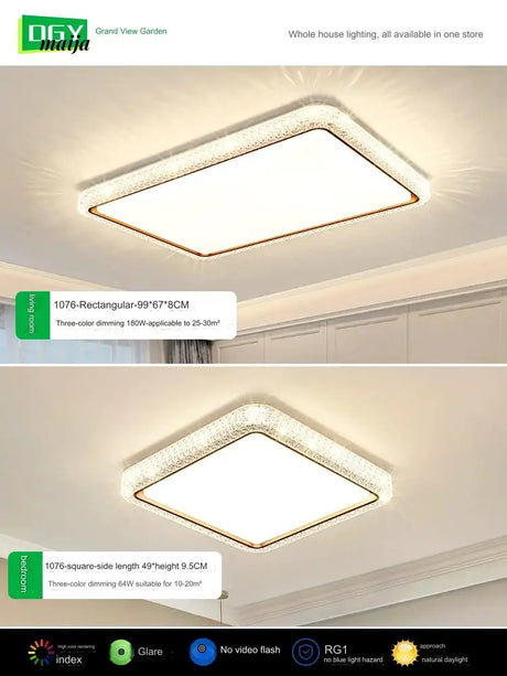 GVG Crystal Bedroom Ceiling Lamp from GVG