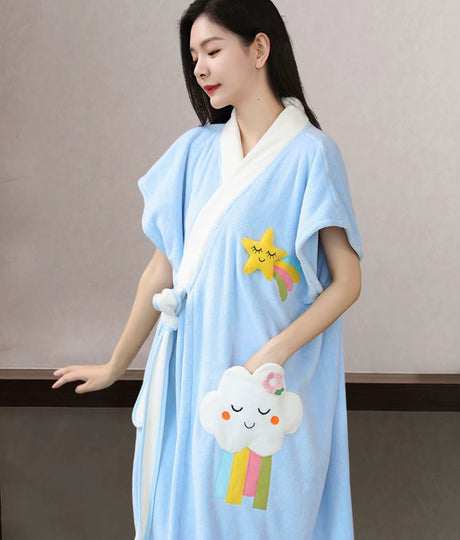NUANYOU Wearable Bath Towel with Bathrobe from Nuanyou