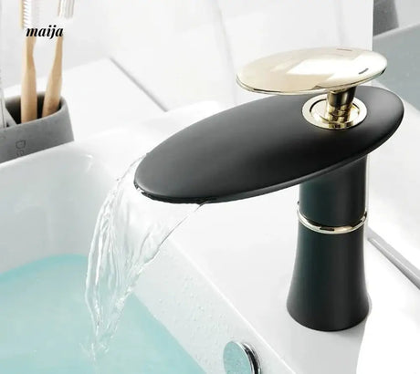 Flying Saucer Copper Waterfall Basin Faucet from Kaiyashi