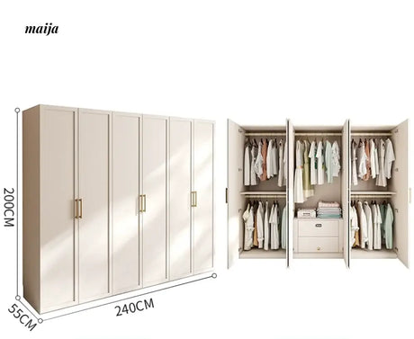 MEIHOUSE French Cream Bedroom Wardrobe Easy Assembly Storage Cabinet from MEIHOUSE