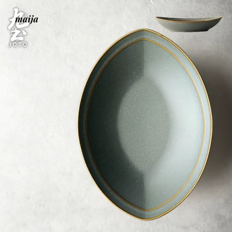 JOTO Japanese Retro Ceramic Dish Daily Steamed Fish Plate from JOTO