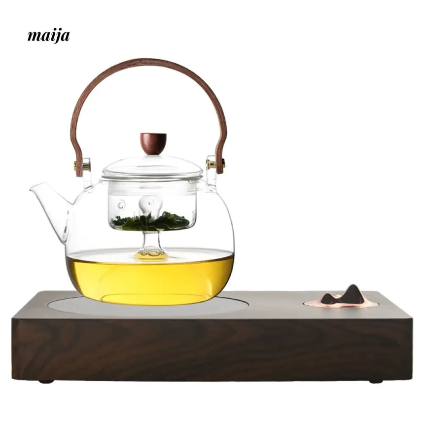 JOTO Heat Resistant Ceramic Electric Pot Double Layer Teapot from JOTO