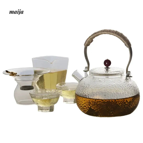 JOTO Hammered Glass Teapot Filtering Home Kung Fu Tea Kettle from MOSE