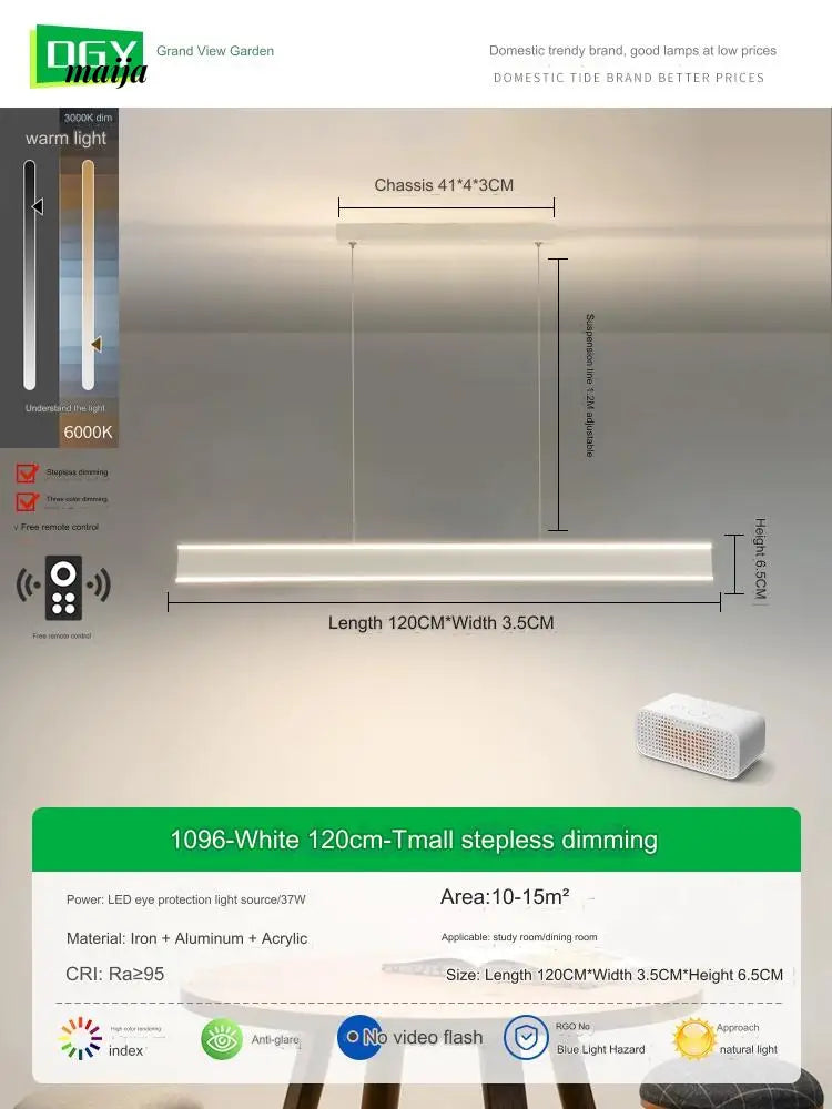 GVG Double-Layer Long Bar Chandelier from GVG