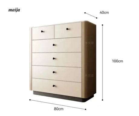 Jacobson Leather Wrap Chest of Drawers from Mufanli