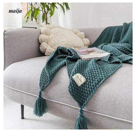 MAN YUE HOME Scandinavian Knitted Sofa with Duvet for Sleep from MAN YUE HOME
