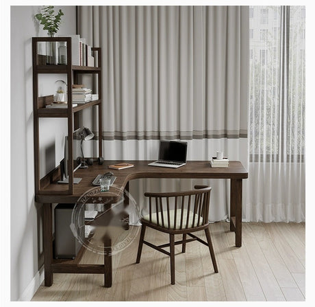 SUNX Solid Wood Corner Computer Desk Combo from SUNX