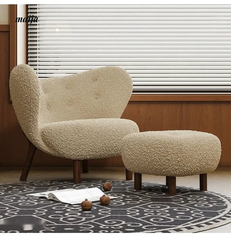 SMALL HIBISCUS Designer Single Chair Lambskin from SMALL HIBISCUS