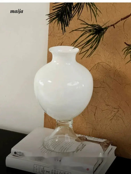 GUIFOU White Glazed Big Belly Vase from GUIFOU