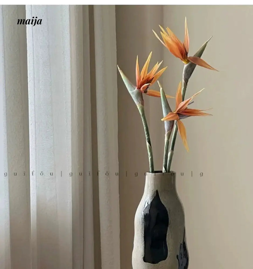 GUIFOU Wabi Sabi Handmade Glazed Vase from GUIFOU