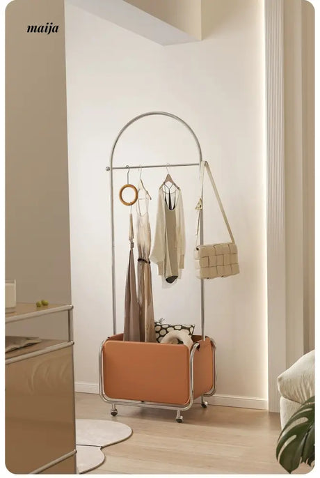 LOWERLEFT Stainless Steel Leather Coat Rack from Lower Left