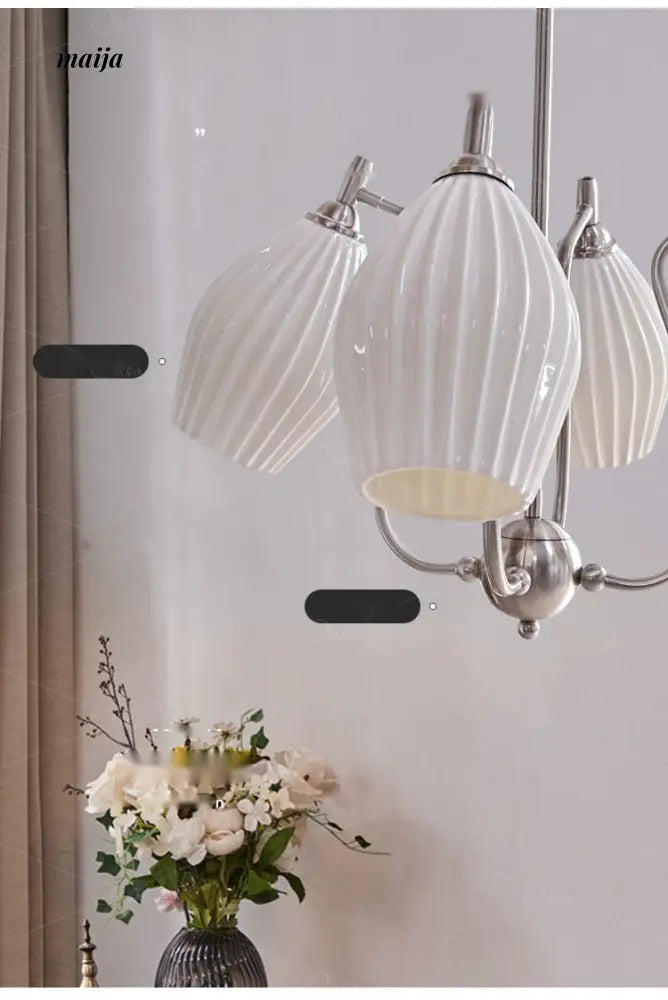 NANCY Ceramic Chandelier British American Retro Style from NANCY