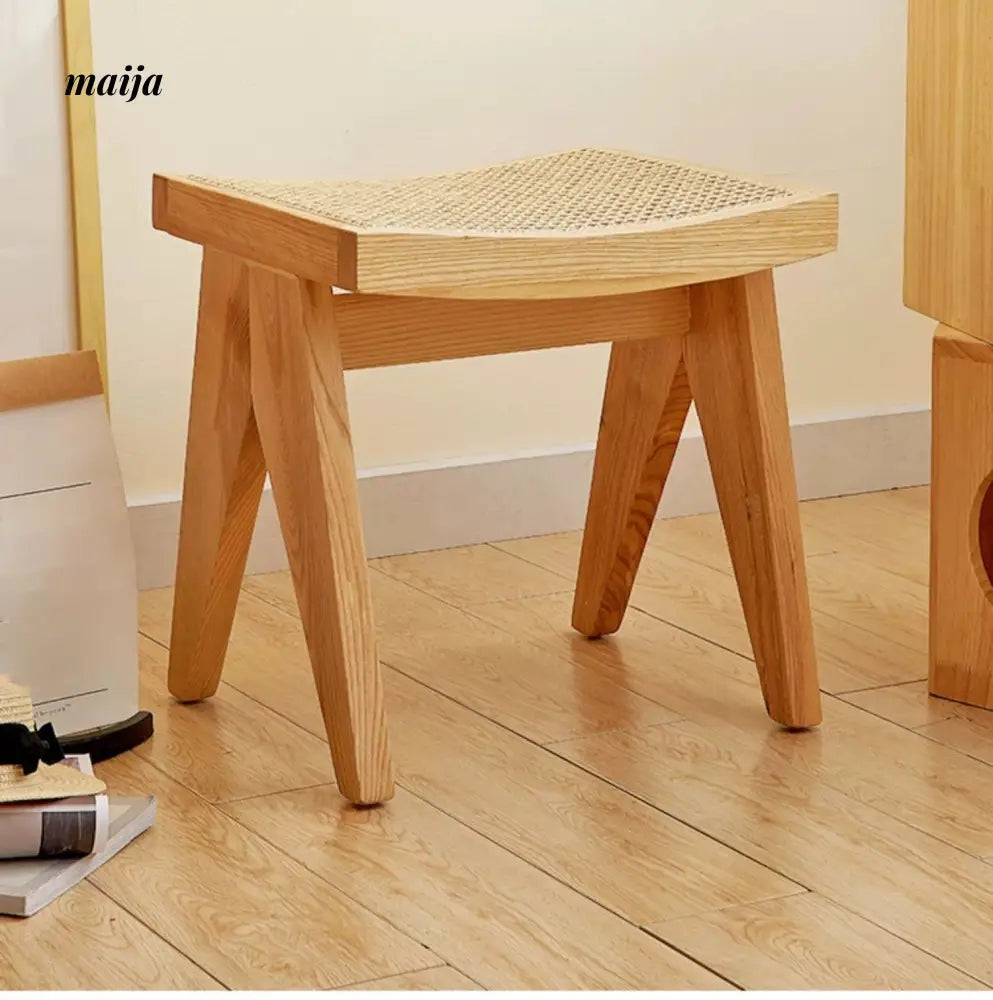 19 DREAM SPACE Japanese Entryway Shoe Stool from 19 DREAM SPACE