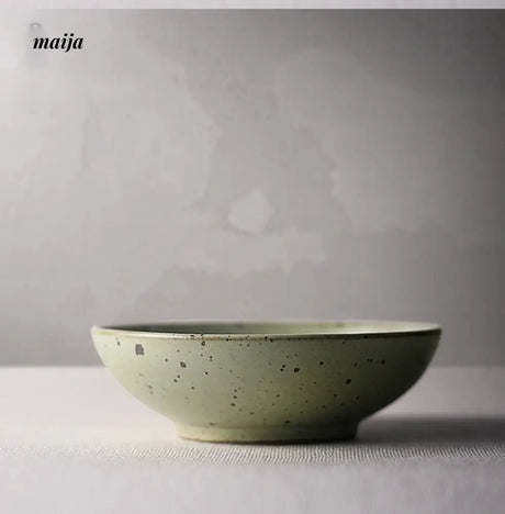 JOTO Eight Year Rough Ceramic Fruit Plate Handmade Retro Dish from MOSE