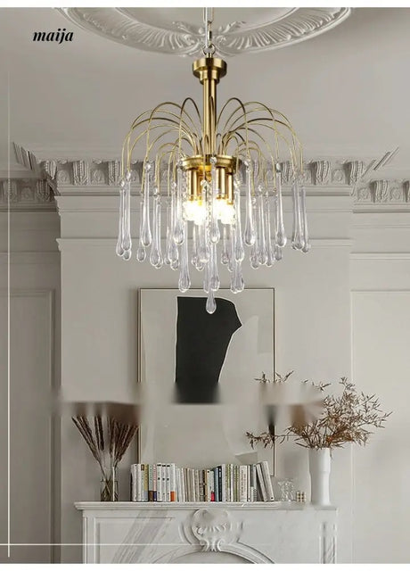 NANCY Crystal Chandelier Water Drop Lamp Retro Design from NANCY