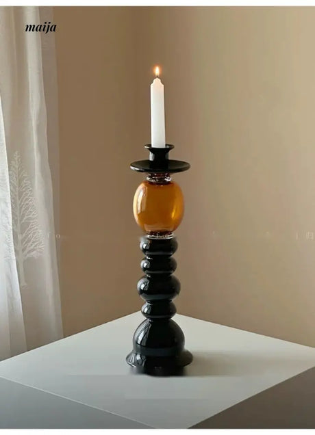 GUIFOU Antique Glass Candle Holder from GUIFOU