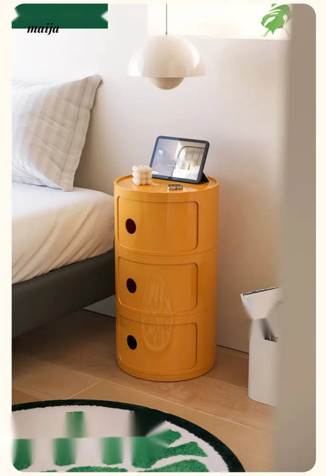 PUMPKIN BOX Round Minimalist Bedside Table from PUMPKIN BOX