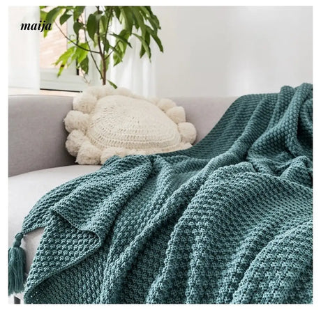 MAN YUE HOME Scandinavian Knitted Sofa with Duvet for Sleep from MAN YUE HOME