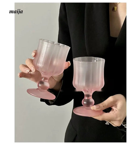 ANFAN Fuchsia Pleated Wine Glass from ANFAN