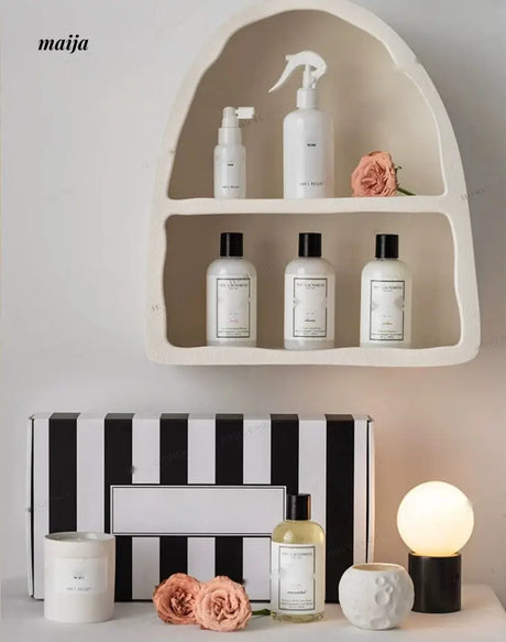 LIVINGPLUS Nordic White Arch Wall Cabinet from LIVINGPLUS