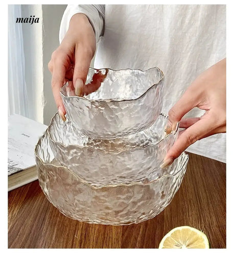 BANKE Transparent Crystal Glass Salad Bowl from BANKE