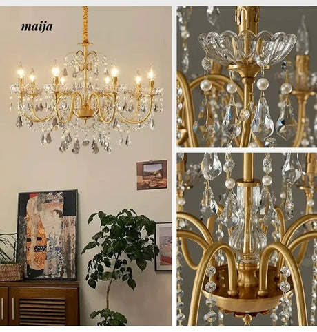 NANCY French Retro Crystal Chandelier Romantic Style from NANCY