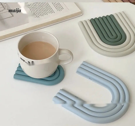 MELONGIRL INS Wind Nordic Rainbow Silicon Pad from MELONGIRL