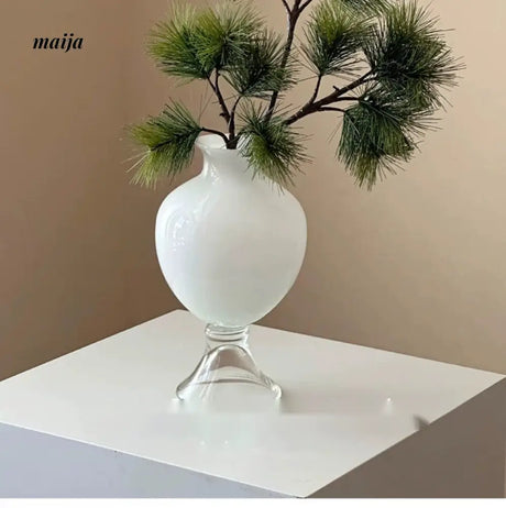 GUIFOU White Glazed Big Belly Vase from GUIFOU