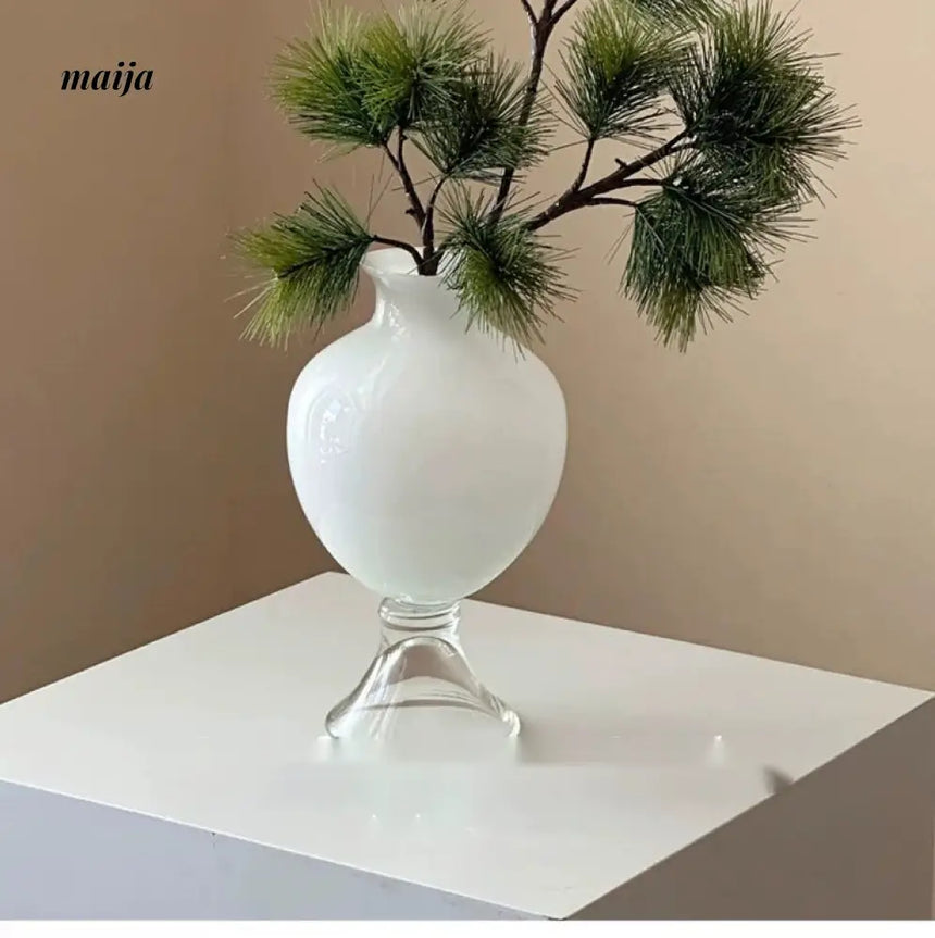 GUIFOU White Glazed Big Belly Vase from GUIFOU