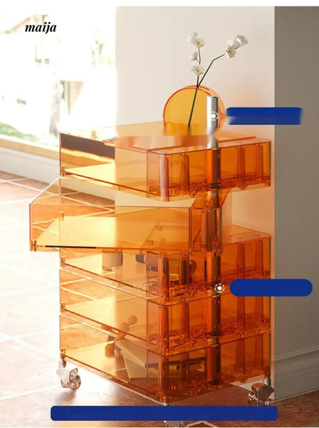 LOWERLEFT Rotating Acrylic Bedside Table from Lower Left